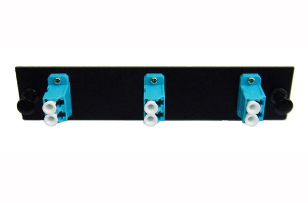 Hubbell FSPLCDS3AQ fiber optic LC 6 port adapter panel