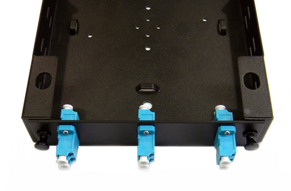 Hubbell FSPLCDS3AQ fiber optic LC 6 port adapter panel