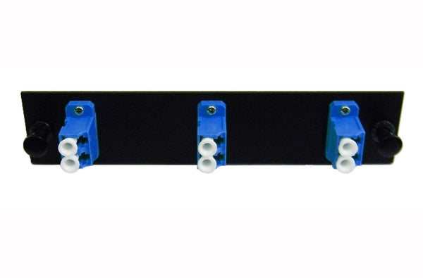 Hubbell FSPLCDS3B fiber optic LC 6 port adapter panel