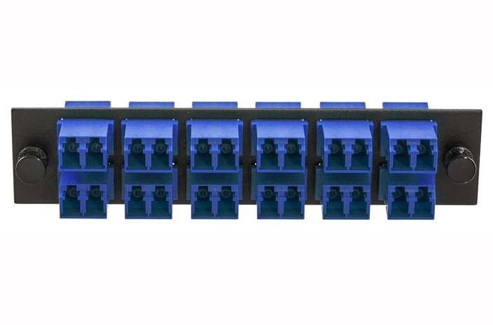 Hubbell FSPLCDS12B fiber optic LC 24 port adapter panel