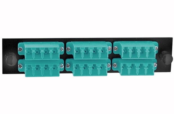 Hubbell FSPLCQS6AQ fiber optic LC 24 port adapter panel