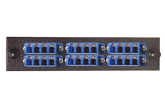 Hubbell FSPLCQS6B fiber optic LC 24 port adapter panel