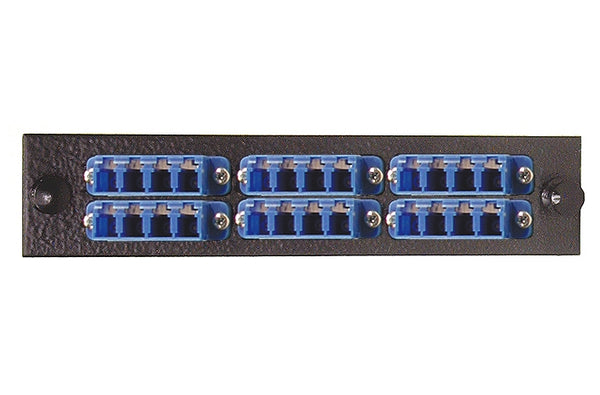 Hubbell FSPLCQS6B fiber optic LC 24 port adapter panel