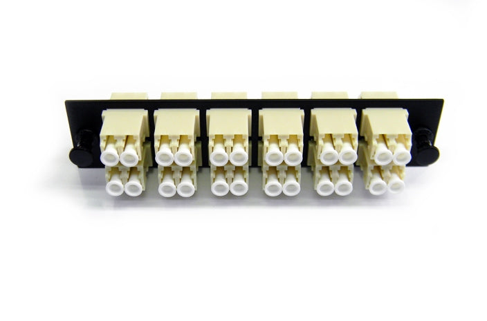 Hubbell FSPLCDM12BE fiber optic LC 24 port adapter panel