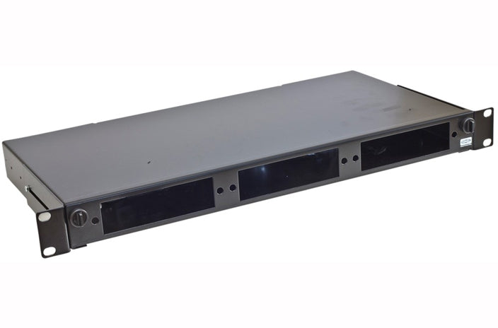 Hubbell FEURFSPD 1U 3 slot fiber optic rack mount panel