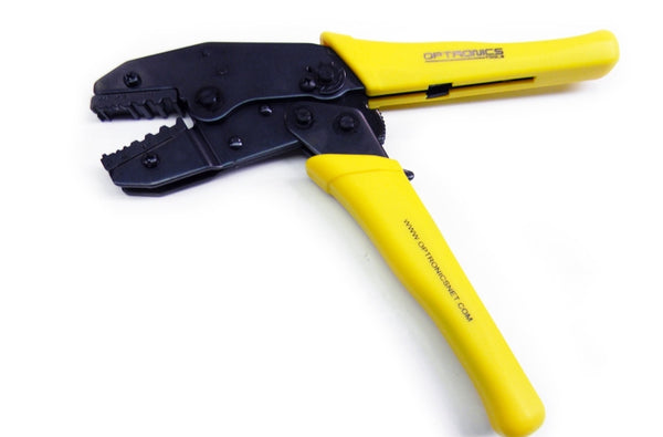 Optronics fiber optic crimp tool for 2mm and 3mm connectors.