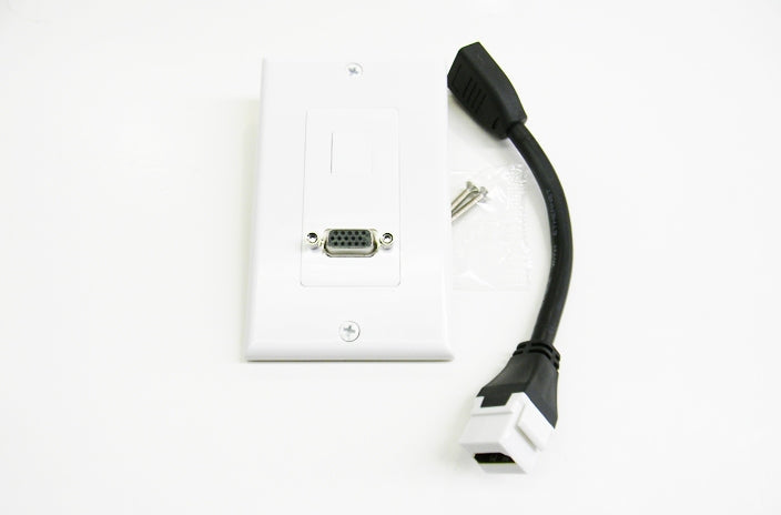 Datcom Realm decora HD15 and HDMI white faceplate