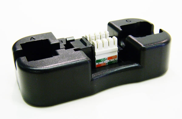 Datcom Realm RJ45 Ethernet Cat6 black keystone jack