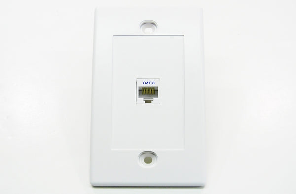 Datcom Realm RJ45 Ethernet Cat6 white keystone jack