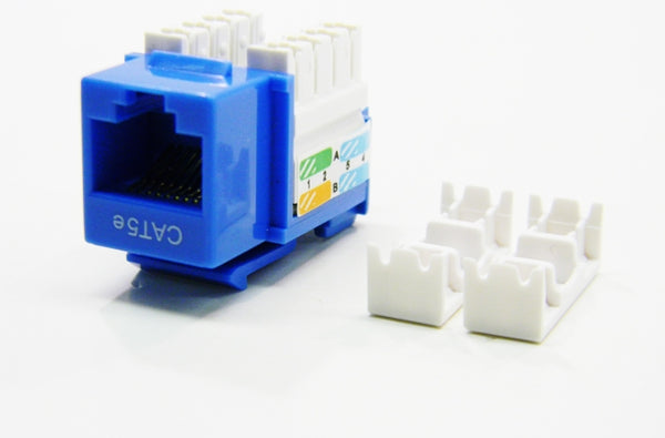 Datcom Realm RJ45 Ethernet Cat5e blue keystone jack