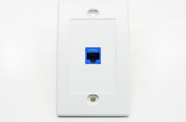 Datcom Realm RJ45 Ethernet Cat5e blue keystone jack