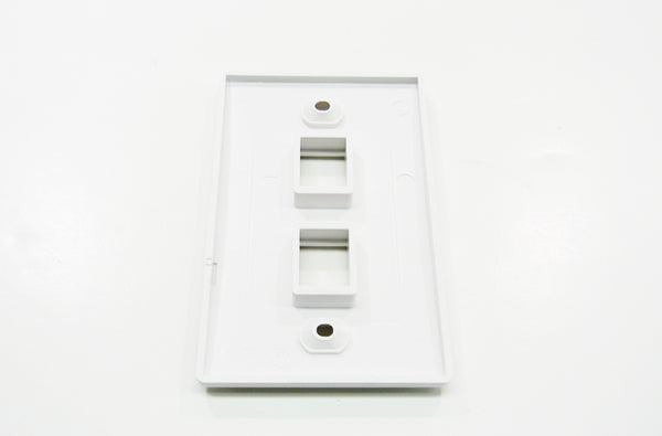 Datcom Realm 2 port keystone wall mount faceplate white