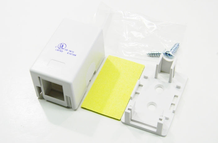 Datcom Realm 1 port keystone surface mount box white