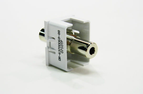 Ortronics OR-63700069-88 3.5mm stereo cloud white jack coupler