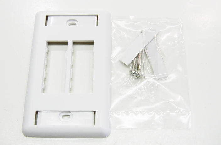 Ortronics OR-40300546-88 4 port wall mount faceplate white