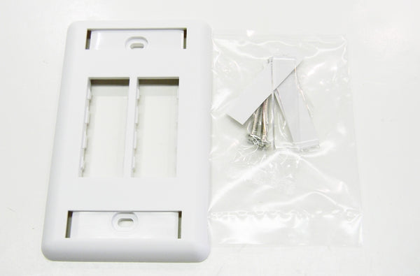 Ortronics OR-40300546-88 4 port wall mount faceplate white