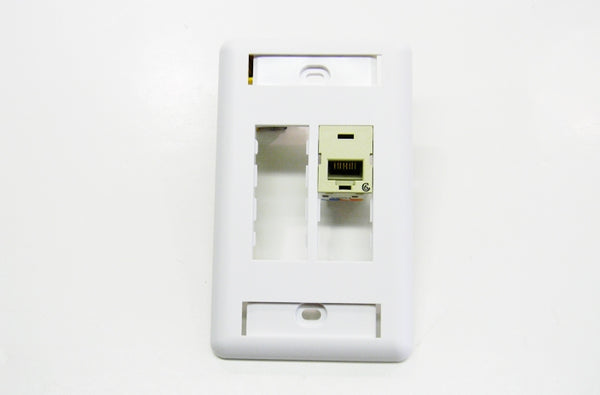 Ortronics OR-40300546-88 4 port wall mount faceplate white