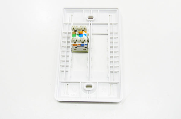 Ortronics OR-40300546-88 4 port wall mount faceplate white