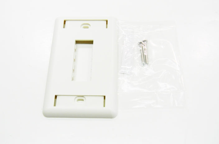 Ortronics OR-40300548 2 port wall mount faceplate fog white