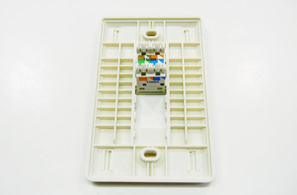 Ortronics OR-40300548 2 port wall mount faceplate fog white