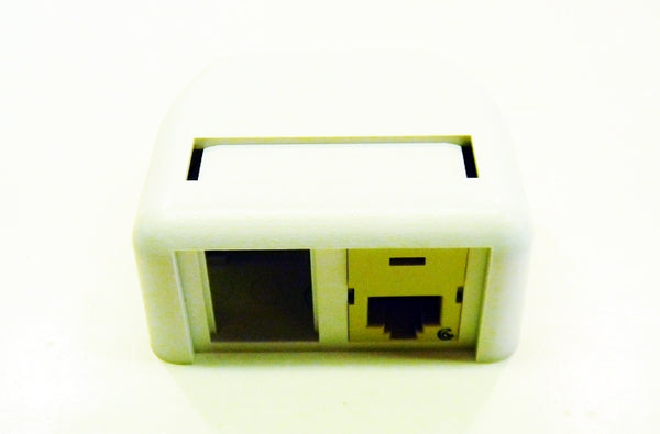 Ortronics OR-404TJ2-88 2 port TracJack surface mount box white
