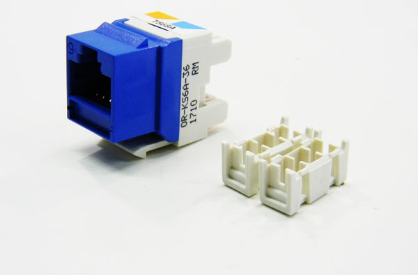 Ortronics OR-KS6A-36 RJ45 Ethernet Cat6 blue keystone jack