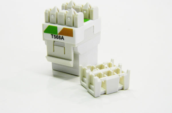 Ortronics OR-KS6A-88 RJ45 Ethernet Cat6 white keystone jack