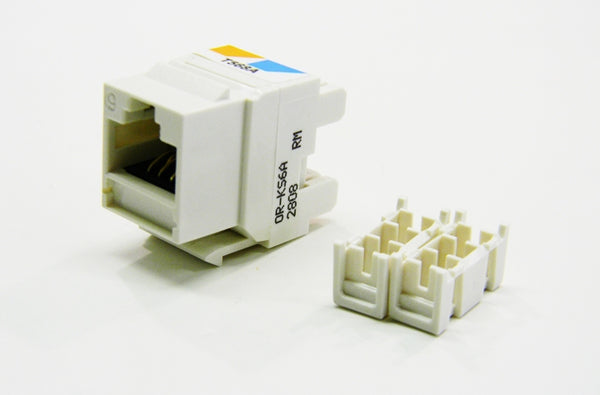 Ortronics OR-KS6A RJ45 Ethernet Cat6 fog white keystone jack