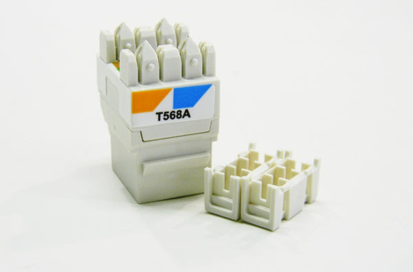 Ortronics OR-KS6A RJ45 Ethernet Cat6 fog white keystone jack