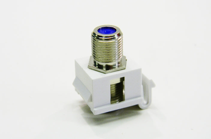 Ortronics OR-KSFCN-88 ‚ÄúF‚Äù connector cloud white keystone coupler