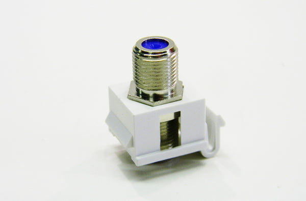 Ortronics OR-KSFCN-88 ‚ÄúF‚Äù connector cloud white keystone coupler