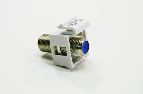 Ortronics OR-KSFCN-88 ‚ÄúF‚Äù connector cloud white keystone coupler