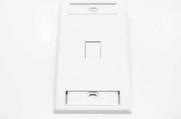 Ortronics TechChoice blank fog white keystone snap in connector