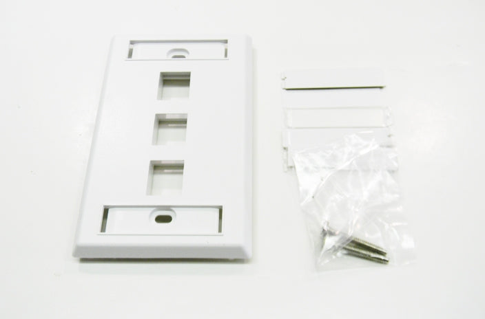 Ortronics OR-KSFP3-88 3 port keystone wall mount faceplate white