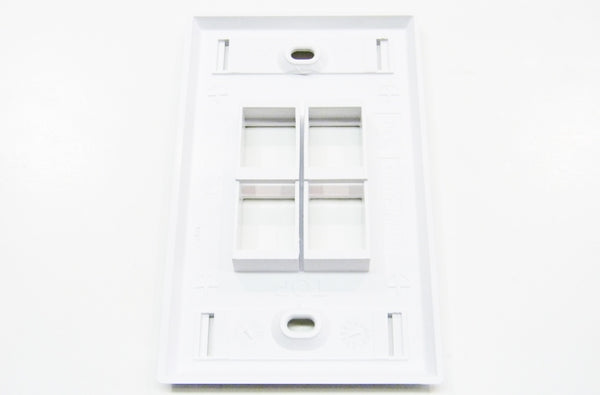 Ortronics OR-KSFP4-88 4 port keystone wall mount faceplate white
