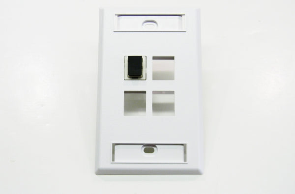 Ortronics OR-KSFP4-88 4 port keystone wall mount faceplate white