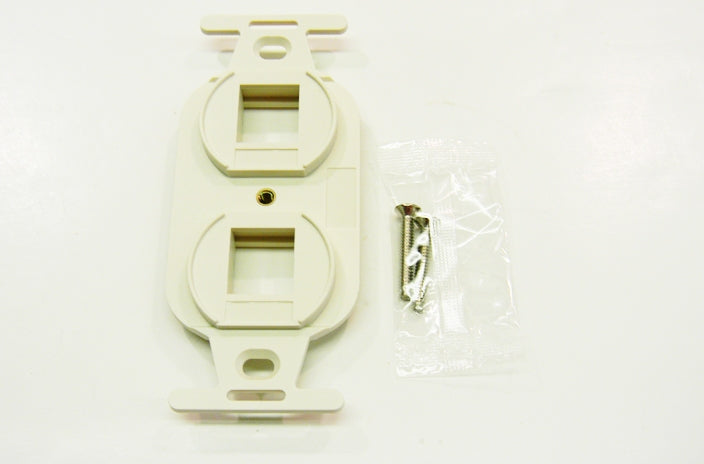 Ortronics OR-KS106S2 2 port keystone 106 faceplate fog white