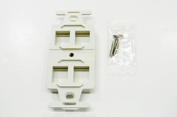 Ortronics OR-KS106S4 4 port keystone 106 faceplate fog white