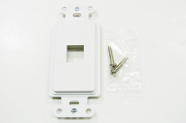 Ortronics WP3411-WH On-Q 1 port keystone decorator faceplate white