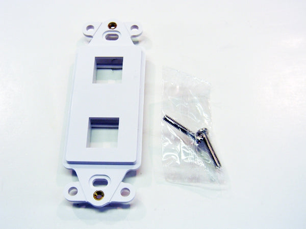 Ortronics OR-KSDS2-88 2 port keystone decorator faceplate white
