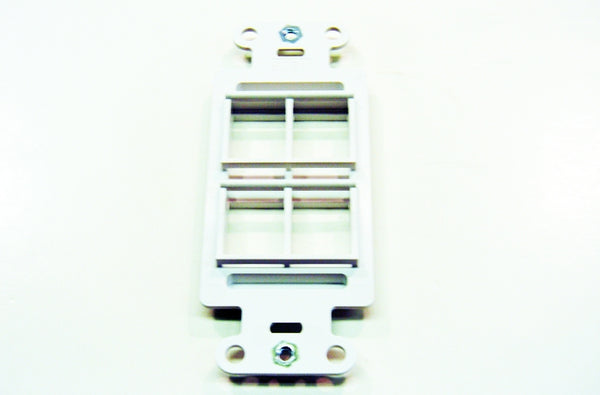 Ortronics WP3414-WH On-Q 4 port keystone decorator faceplate white