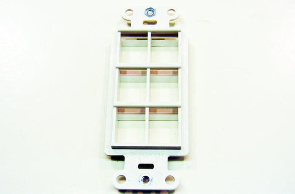 Ortronics WP3416-WH On-Q 6 port keystone decorator faceplate white