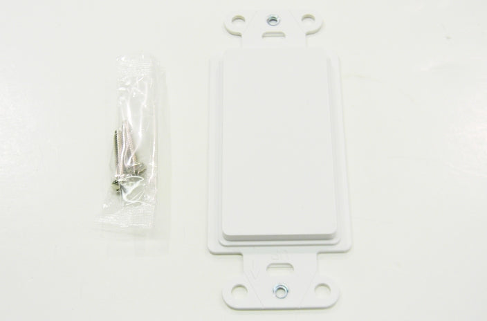 Ortronics WP3410-WH On-Q decorator blank single gang frame white