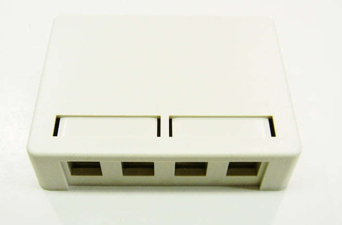 Ortronics OR-KSSMB4 4 port keystone surface mount box fog white