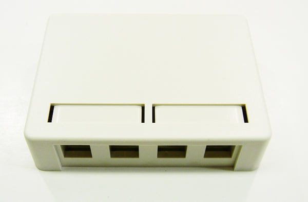 Ortronics OR-KSSMB4 4 port keystone surface mount box fog white