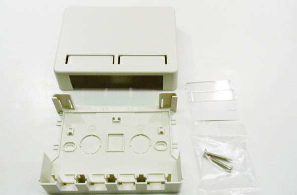 Ortronics OR-KSSMB4 4 port keystone surface mount box fog white