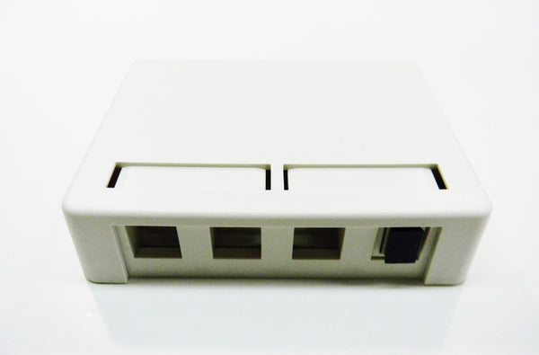 Ortronics OR-KSSMB4 4 port keystone surface mount box fog white