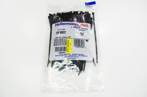 Hellermann Tyton T30ROC2 6 inch black nylon cable tie