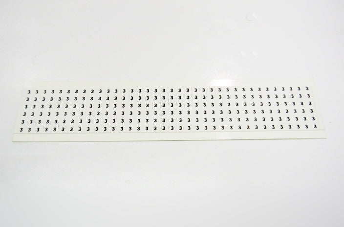 HellermannTyton TYHC3 Handi Card number 3 labels, 36 per card