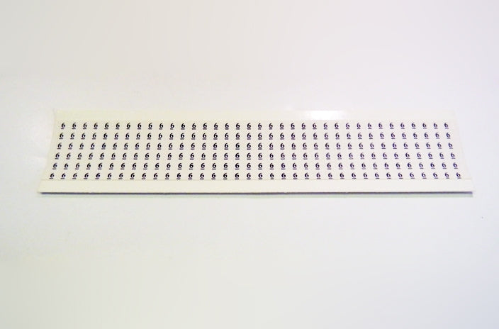 HellermannTyton TYHC6 Handi Card number 6 labels, 36 per card